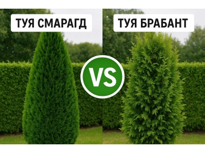 Туя Смарагд vs Брабант: какая туя лучше подойдет для вашей живой изгороди